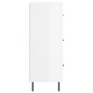 vidaXL Aparador de madera contrachapada blanco brillante 69,5x34x90 cm