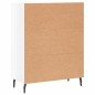 vidaXL Aparador de madera contrachapada blanco brillante 69,5x34x90 cm