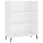 vidaXL Estantería madera de ingeniería blanco brillo 69,5x32,5x90 cm vidaXL Estantería madera de ingeniería blanco brillo 69,5x32,5x90 cm