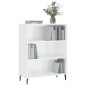 vidaXL Estantería madera de ingeniería blanco brillo 69,5x32,5x90 cm vidaXL Estantería madera de ingeniería blanco brillo 69,5x32,5x90 cm