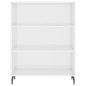 vidaXL Estantería madera de ingeniería blanco brillo 69,5x32,5x90 cm vidaXL Estantería madera de ingeniería blanco brillo 69,5x32,5x90 cm