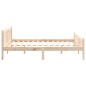 vidaXL Estructura de cama de matrimonio madera maciza 135x190 cm