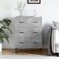 vidaXL Aparador de madera de ingeniería gris hormigón 69,5x34x90 cm vidaXL Aparador de madera de ingeniería gris hormigón 69,5x34x90 cm