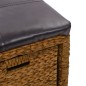 vidaXL Banco con 2 cestas hierba marina 71x40x42 cm marrón vidaXL Banco con 2 cestas hierba marina 71x40x42 cm marrón