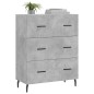 vidaXL Aparador de madera de ingeniería gris hormigón 69,5x34x90 cm vidaXL Aparador de madera de ingeniería gris hormigón 69,5x34x90 cm