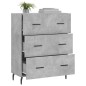 vidaXL Aparador de madera de ingeniería gris hormigón 69,5x34x90 cm vidaXL Aparador de madera de ingeniería gris hormigón 69,5x34x90 cm