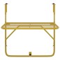 vidaXL Mesa de balcón acero dorado 60x40 cm