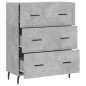vidaXL Aparador de madera de ingeniería gris hormigón 69,5x34x90 cm vidaXL Aparador de madera de ingeniería gris hormigón 69,5x34x90 cm