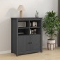 vidaXL Aparador de madera maciza de pino gris 83x41,5x100 cm