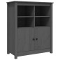 vidaXL Aparador de madera maciza de pino gris 83x41,5x100 cm