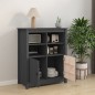 vidaXL Aparador de madera maciza de pino gris 83x41,5x100 cm