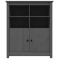 vidaXL Aparador de madera maciza de pino gris 83x41,5x100 cm