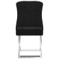 vidaXL Silla de comedor terciopelo acero inoxidable negro 53x52x98 cm vidaXL Silla de comedor terciopelo acero inoxidable negro 53x52x98 cm