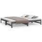 vidaXL Sofá cama extraíble madera maciza de pino gris 2x(90x190) cm vidaXL Sofá cama extraíble madera maciza de pino gris 2x(90x190) cm