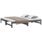 vidaXL Sofá cama extraíble madera maciza de pino gris 2x(90x190) cm vidaXL Sofá cama extraíble madera maciza de pino gris 2x(90x190) cm
