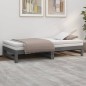 vidaXL Sofá cama extraíble madera maciza de pino gris 2x(90x190) cm vidaXL Sofá cama extraíble madera maciza de pino gris 2x(90x190) cm