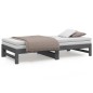 vidaXL Sofá cama extraíble madera maciza de pino gris 2x(90x190) cm vidaXL Sofá cama extraíble madera maciza de pino gris 2x(90x190) cm