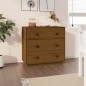 vidaXL Aparador de madera maciza de pino marrón miel 80x40x75 cm vidaXL Aparador de madera maciza de pino marrón miel 80x40x75 cm
