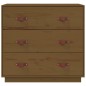 vidaXL Aparador de madera maciza de pino marrón miel 80x40x75 cm vidaXL Aparador de madera maciza de pino marrón miel 80x40x75 cm