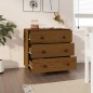 vidaXL Aparador de madera maciza de pino marrón miel 80x40x75 cm vidaXL Aparador de madera maciza de pino marrón miel 80x40x75 cm