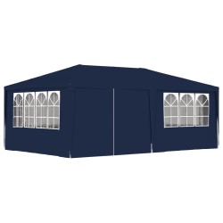 vidaXL Carpa profesional para fiestas con paredes azul 90 g/m² 4x6 m