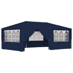 vidaXL Carpa profesional para fiestas con paredes azul 90 g/m² 4x6 m