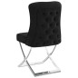 vidaXL Silla de comedor terciopelo acero inoxidable negro 53x52x98 cm vidaXL Silla de comedor terciopelo acero inoxidable negro 53x52x98 cm