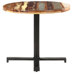 vidaXL Mesa de bistró redonda madera maciza reciclada Ø80x75 cm