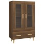 vidaXL Aparador alto de madera contrachapada marrón roble 70x31x115 cm vidaXL Aparador alto de madera contrachapada marrón roble 70x31x115 cm