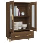 vidaXL Aparador alto de madera contrachapada marrón roble 70x31x115 cm vidaXL Aparador alto de madera contrachapada marrón roble 70x31x115 cm