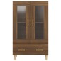 vidaXL Aparador alto de madera contrachapada marrón roble 70x31x115 cm vidaXL Aparador alto de madera contrachapada marrón roble 70x31x115 cm