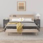 vidaXL Mesitas de noche 2 uds madera maciza de pino gris 40x35x61,5 cm