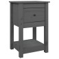 vidaXL Mesitas de noche 2 uds madera maciza de pino gris 40x35x61,5 cm