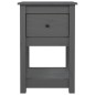 vidaXL Mesitas de noche 2 uds madera maciza de pino gris 40x35x61,5 cm