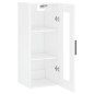 vidaXL Armario de pared blanco brillante 34,5x34x90 cm