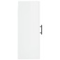 vidaXL Armario de pared blanco brillante 34,5x34x90 cm