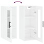 vidaXL Armario de pared blanco brillante 34,5x34x90 cm