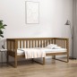 vidaXL Sofá cama madera maciza de pino marrón miel 90x200 cm vidaXL Sofá cama madera maciza de pino marrón miel 90x200 cm