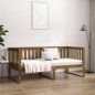 vidaXL Sofá cama madera maciza de pino marrón miel 90x200 cm vidaXL Sofá cama madera maciza de pino marrón miel 90x200 cm