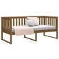 vidaXL Sofá cama madera maciza de pino marrón miel 90x200 cm vidaXL Sofá cama madera maciza de pino marrón miel 90x200 cm