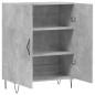 vidaXL Aparador de madera de ingeniería gris hormigón 69,5x34x90 cm
