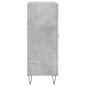 vidaXL Aparador de madera de ingeniería gris hormigón 69,5x34x90 cm