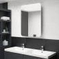 vidaXL Armario de baño con espejo y LED blanco y roble 60x11x80 cm vidaXL Armario de baño con espejo y LED blanco y roble 60x11x80 cm