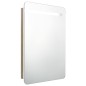 vidaXL Armario de baño con espejo y LED blanco y roble 60x11x80 cm vidaXL Armario de baño con espejo y LED blanco y roble 60x11x80 cm