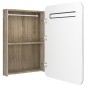 vidaXL Armario de baño con espejo y LED blanco y roble 60x11x80 cm vidaXL Armario de baño con espejo y LED blanco y roble 60x11x80 cm