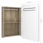 vidaXL Armario de baño con espejo y LED blanco y roble 60x11x80 cm vidaXL Armario de baño con espejo y LED blanco y roble 60x11x80 cm