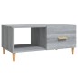 vidaXL Mesa de centro madera contrachapada gris Sonoma 89,5x50x40 cm