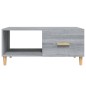 vidaXL Mesa de centro madera contrachapada gris Sonoma 89,5x50x40 cm