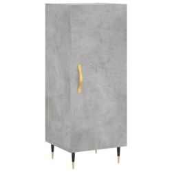 vidaXL Aparador de madera contrachapada gris hormigón 34,5x34x90 cm