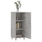 vidaXL Aparador de madera contrachapada gris hormigón 34,5x34x90 cm vidaXL Aparador de madera contrachapada gris hormigón 34,5x34x90 cm